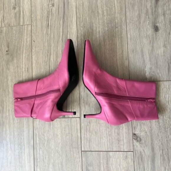 Vintage Chadwick Pink Leather Ankle Boots US 5 - Picture 3 of 7